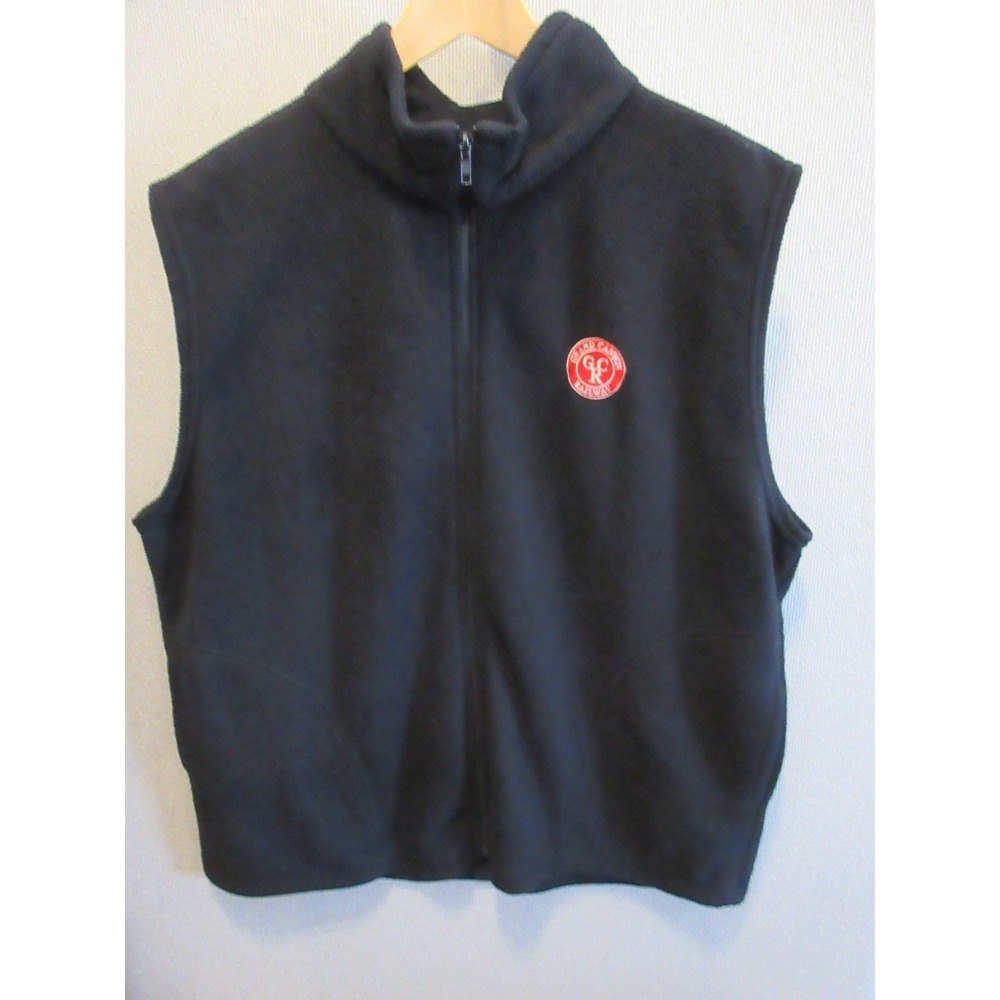 Tipsy Grand Canyon Railway Black Fleece Vest Size XXL Made in USA